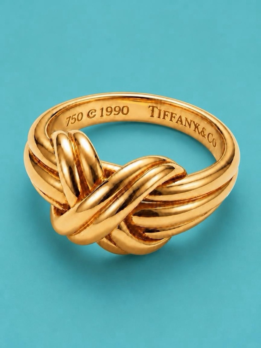 Classic Tiffany & Co  Signature 18k Gold “X” Ring,